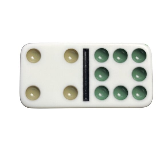 Double Twelve Dominoes Replacement Tile 4 8  Color Dot mq - Picture 1 of 3